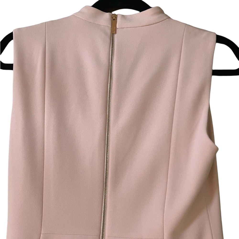 Calvin Klein Size 8 Light Pink Sleeveless Dress, zippered back - Picture 5 of 6